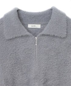 earth music&ecology シャギージップカーディガン