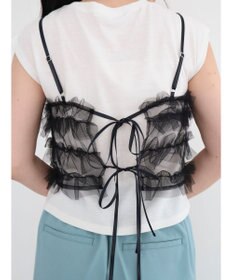 Green Parks ・ｓｗｉｎｇ　ｂｙ　ＳＥＴ２点チュールビスチェ＆フレンチＴ