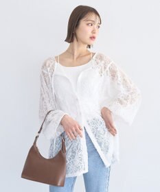 earth music&ecology レースフラワーブラウス