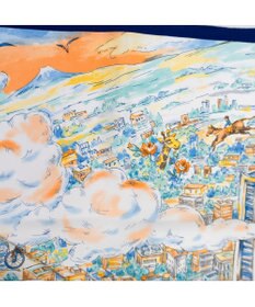 Marca 【伝統横濱スカーフ】YOKOHAMA MINATOMIRAI  大判 シルクツイル スカーフ