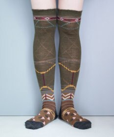 COQ サシコパッチワーク ハイソックス