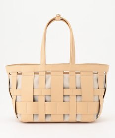 Y'SACCS 【リサイクルレザー】メッシュかごバッグ　large