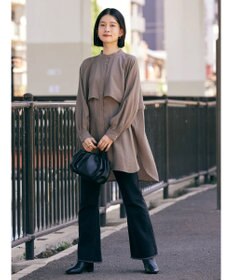 AMERICAN HOLIC バンドカラーフリルシャツチュニック