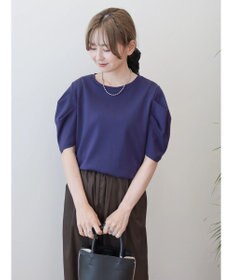 AMERICAN HOLIC 接触冷感タックスリーブ５分袖カットプルオーバー