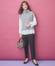 ANY SIS 【蓄熱効果】サーモトロン 2WAYストレッチ テーパードパンツ