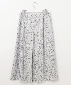 自由区 【XSサイズ～/洗える】フローイングドットプリント スカート