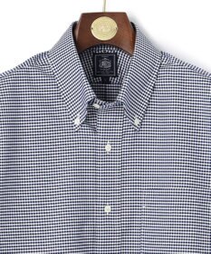 J.PRESS MEN 【PREMIUM PLEATS / 形態安定】ギンガムチェック 半袖シャツ / B.D.
