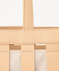 Y'SACCS 【リサイクルレザー】メッシュかごバッグ　large