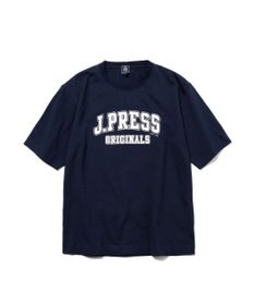 J.PRESS MEN 【UNISEX】College Logo T-shirt ネイビー系
