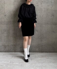 #Newans 【LEE掲載アイテム】【前後着用可能】ビッグカラー２WAYブラウス