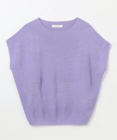 ANY 【洗濯機可/アンチピリング/UVカット】アクリルガーターフレンチスリーブニット