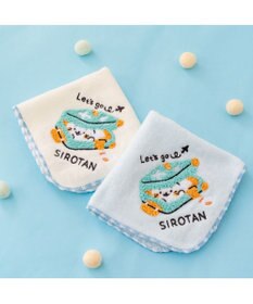 Mother garden しろたん ミニタオル 《スーツケ柄　青》