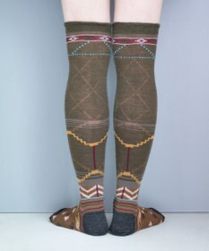 COQ サシコパッチワーク ハイソックス