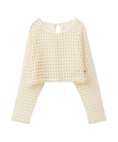 Green Parks ・ＳＵＧＡＲ　ＳＰＯＯＮ　フラワーメッシュプルオーバー