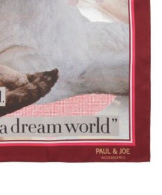 MOONBAT 【WEB限定】PAUL & JOE ACCESSOIRES シルクツイル キャットコラージュスカーフ 58×58cm