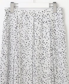 自由区 【XSサイズ～/洗える】フローイングドットプリント スカート