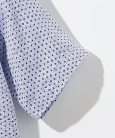 JOSEPH ABBOUD 【ビジネスシーンに最適・サステイナブル】ソアロンンシャンブレープリント 半袖 シャツ