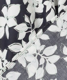 J.PRESS LADIES 【洗える】スパンフラワープリント  ボートネック ブラウス