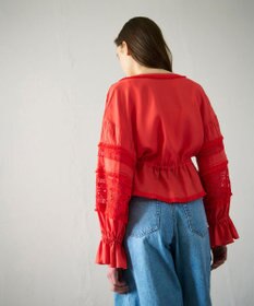 GRACE CONTINENTAL レースパッチブラウス