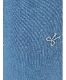 Green Parks ・Ｄｏｕｂｌｅ　Ｆｌａｇｓ　リボン刺繍ストレートデニム