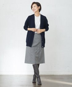 J.PRESS LADIES L 【洗える】Mixツイードチェック スカート