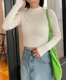 WEGO リブハイネックショートニット