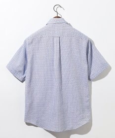 JOSEPH ABBOUD 【ビジネスシーンに最適・サステイナブル】ソアロンンシャンブレープリント 半袖 シャツ