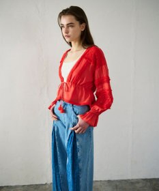 GRACE CONTINENTAL レースパッチブラウス