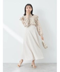 earth music&ecology フリルスリーブブラウス