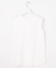 J.PRESS LADIES コットンスムース ノースリーブ シャツテール カットソー