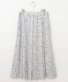 自由区 【XSサイズ～/洗える】フローイングドットプリント スカート