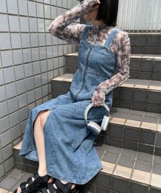 WEGO デニムWジップジャンスカ