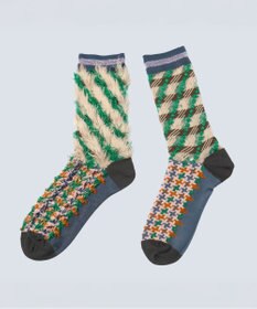 COQ LESSER TALE ラメリバーシブルファーソックス