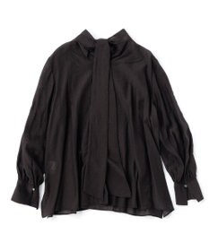 UNFILO イージーケア ボウタイ ブラウス