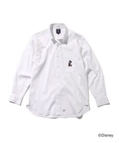 J.PRESS MEN 【DISNEY COLLECTION】【UNISEX】ピンオックス シャツ/ B.D. / ミッキーマウス ホワイト系