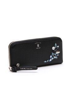 A.D.M.J. 【牛革】モーツァルト クリスタルソーイング ラウンドウォレット