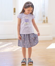 ANY KIDS ギンガム 発泡プリント スカート