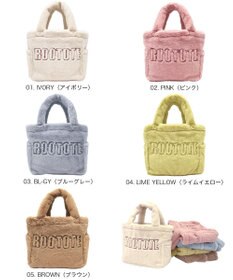 ROOTOTE 3637【ふわふわ】SC.スクエア.ファー.ロゴ-A