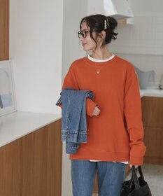 WEGO 【ユニセックス着用ITEM/裏起毛】リラックスフィットスウェットプルオーバー