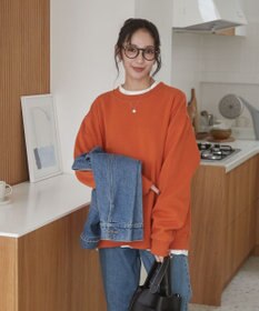 WEGO 【ユニセックス着用ITEM/裏起毛】リラックスフィットスウェットプルオーバー