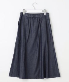 J.PRESS LADIES 【洗える】ライトデニム フレアー スカート