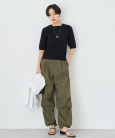 AMERICAN HOLIC ケーブル５分袖ニットプルオーバー