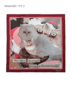 MOONBAT 【WEB限定】PAUL & JOE ACCESSOIRES シルクツイル キャットコラージュスカーフ 58×58cm