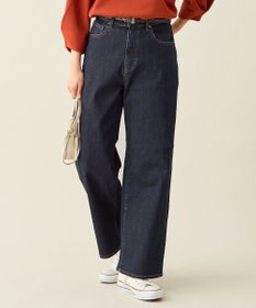 ANY 【ウエストゴム】ストレートワイドデニム ダークインディゴ