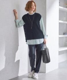 23区 【Oggi4月号掲載/洗える】CANCLINI バンドカラー シャツ