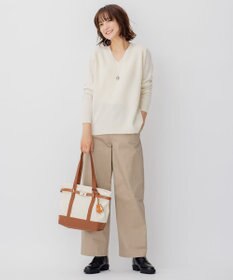 23区 チャーム付き キャンバス トートバッグ