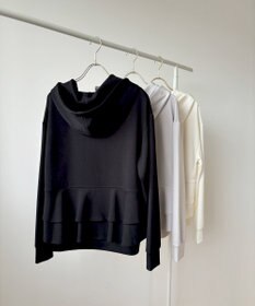 Feroux 【洗える】バックフリル ダンボールパーカー