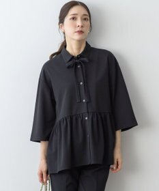 組曲 S ジョーゼットジャージーボウタイチュニック ブラウス