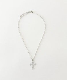 WEGO Lクロスモチーフパールチェーンネックレス