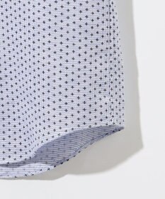 JOSEPH ABBOUD 【ビジネスシーンに最適・サステイナブル】ソアロンンシャンブレープリント 半袖 シャツ